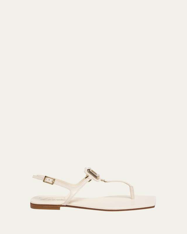 Viv By The Sea Leather Thong Sandals